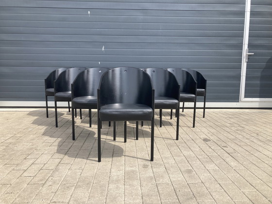 Image 1 of 10x Philipphe Starck Black Costes Dining Chairs