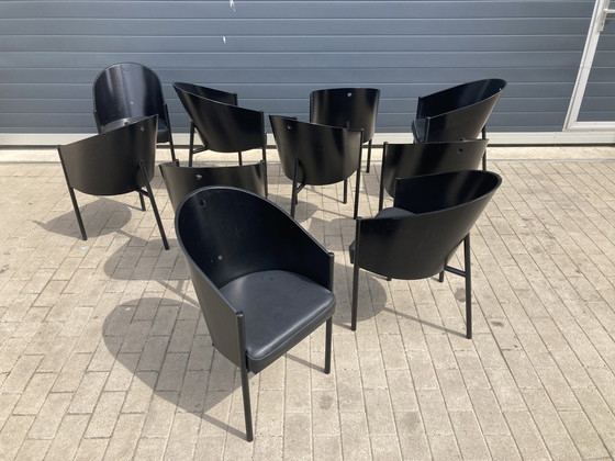 Image 1 of 10x Philipphe Starck Black Costes Dining Chairs