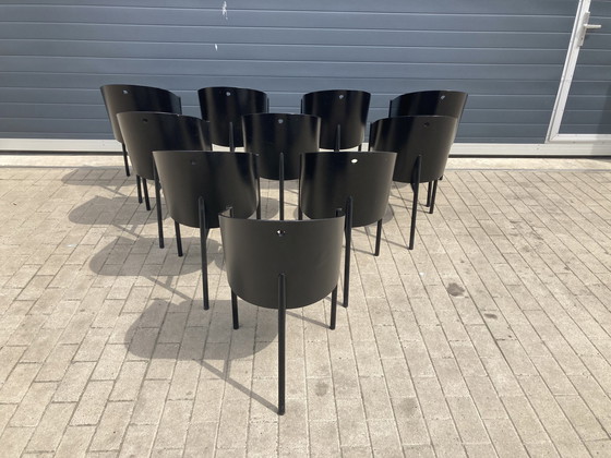 Image 1 of 10x Philipphe Starck Black Costes Dining Chairs