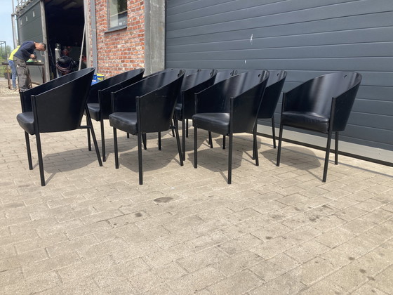 Image 1 of 10x Philipphe Starck Black Costes Dining Chairs