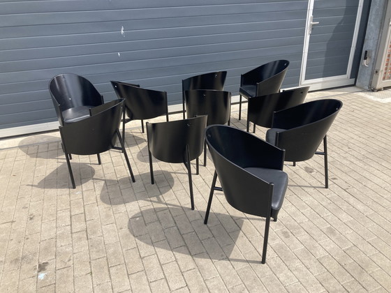 Image 1 of 10x Philipphe Starck Black Costes Dining Chairs