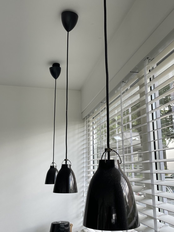 Image 1 of 5x lampes suspendues noires Caravaggio