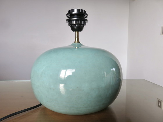 Image 1 of Lámpara de cerámica azul pálido, Francia, 1970-1980