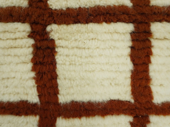 Image 1 of Berber Rug - 253 Cm X 156 Cm - White And Brown Wool