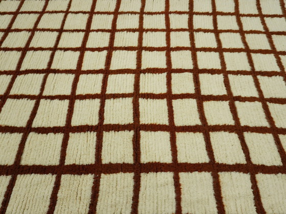 Image 1 of Berber Rug - 253 Cm X 156 Cm - White And Brown Wool