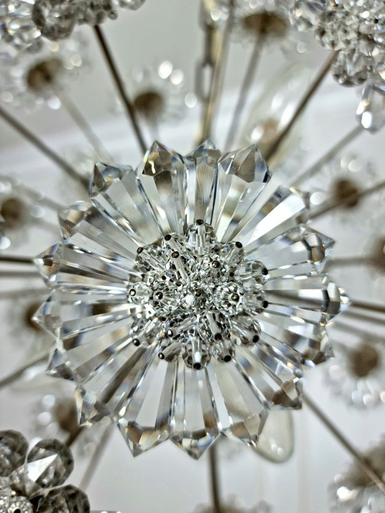 Image 1 of Mid-Century Modern Glass Sputnik Chandelier,