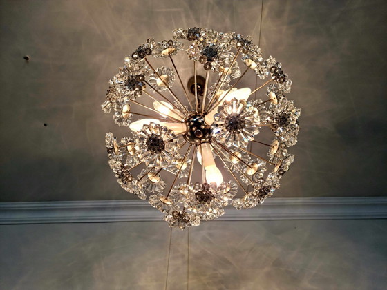 Image 1 of Mid-Century Modern Glass Sputnik Chandelier,