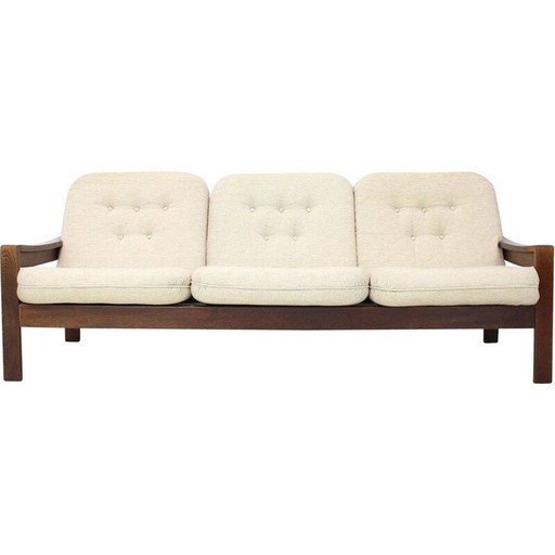 Vintage three seater adjustable sofa by Leda Lux, Czechoslovakia 1980s