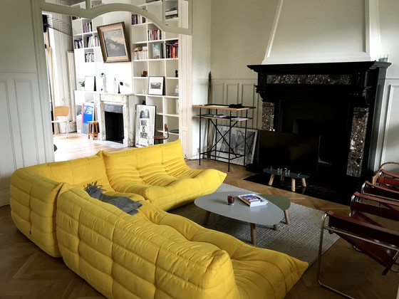 Image 1 of Ligne Roset Togo Yellow Alcantara