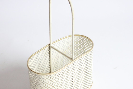 Image 1 of French Wine Bottle Basket, 1950S