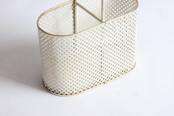 Image 1 of French Wine Bottle Basket, 1950S