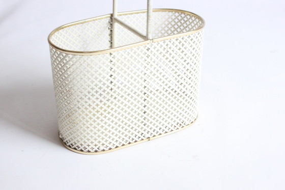 Image 1 of French Wine Bottle Basket, 1950S