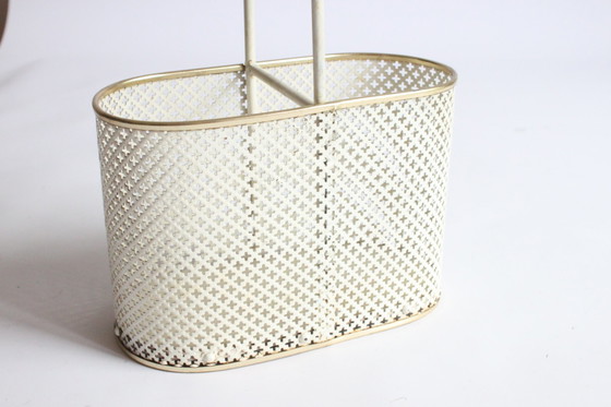 Image 1 of French Wine Bottle Basket, 1950S