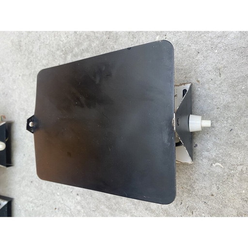 Pair of vintage black wall lamps by Charlotte Perriand for Steph Simon, 1960s