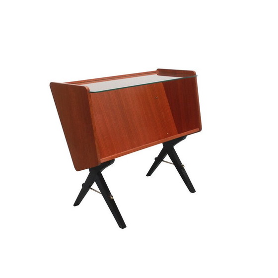 Image 1 of Vintage furniture in walnut and glass, 1950s