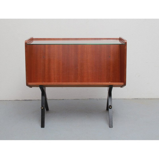 Image 1 of Vintage furniture in walnut and glass, 1950s