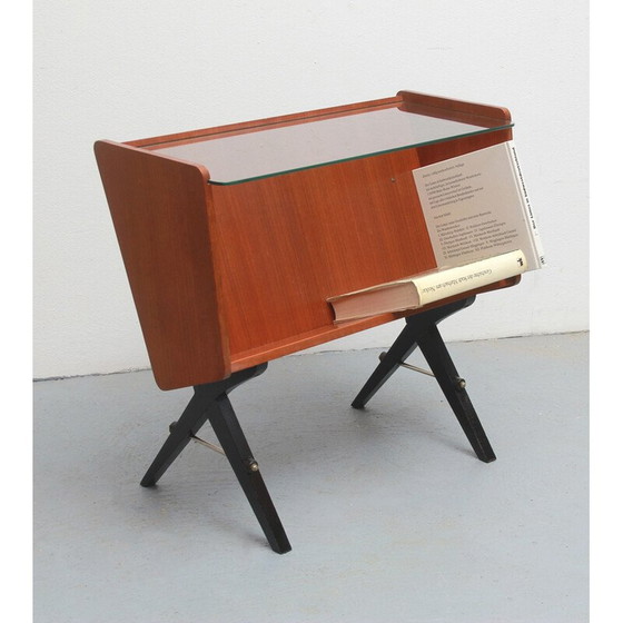 Image 1 of Vintage furniture in walnut and glass, 1950s