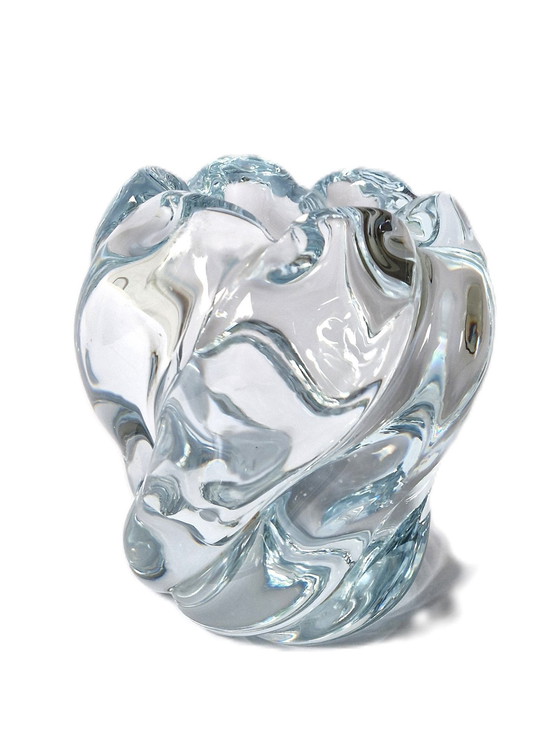 Image 1 of Orrefors - Ice blue "Stella Polaris" Vase By Vicke Lindstrand