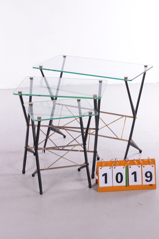 Image 1 of  Tables d'appoint vintage Angelo Ostuni, Italie années 1950