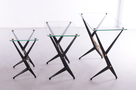 Image 1 of  Tables d'appoint vintage Angelo Ostuni, Italie années 1950