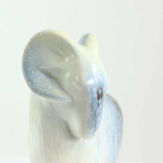 Image 1 of Vintage sculpture of a ram sheep in glazed ceramic, Czechoslovakia 1960