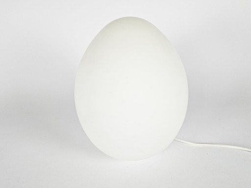 Domec Luminaires - Egg lamp - table lamp - milk glass - France - 1980's