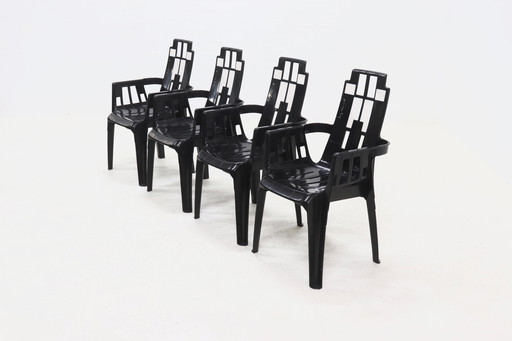 4 x Pierre Paulin for Henry Massonnet Garden Chair 1980s