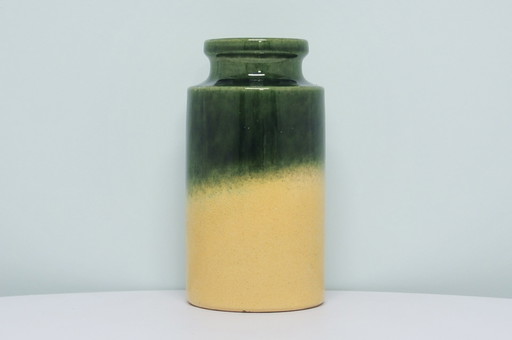 vase beige & vert Allemagne de l'Ouest Scheurich