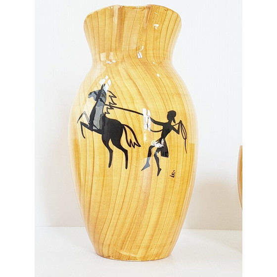 Image 1 of Set da aranciata in ceramica vintage di Grand Jean-Jourdan, 1950