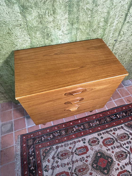 Image 1 of Mid century retro vintage teak chest of drawers 1960