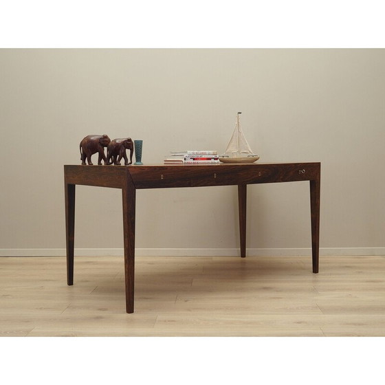 Image 1 of Vintage rosewood desk by Severin Hansen for Haslev Møbelsnedkeri, 1960s