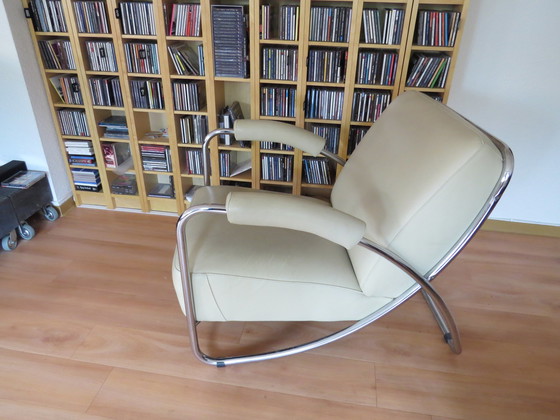 Image 1 of Dijker 20, Anton Lorenz, chaise à structure tubulaire en cuir