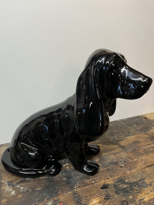 Basset Hound in ceramica d'epoca 