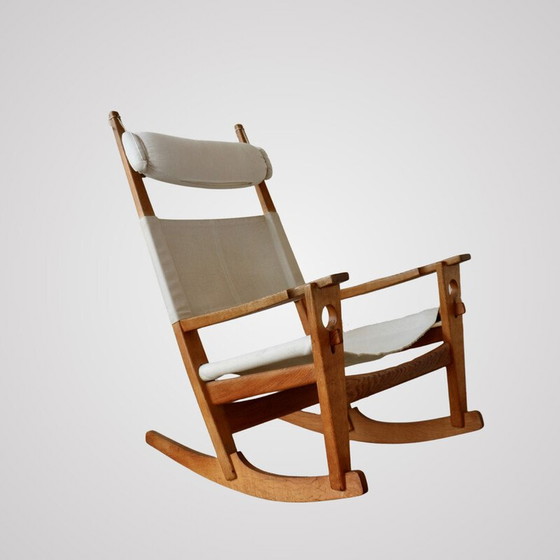 Image 1 of Vintage “Keyhole” rocking chair in oak wood by Hans J Wegner for Getama, Denmark 1960