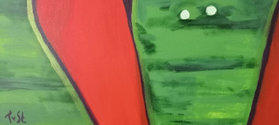 Image 1 of Tineke Van Steenbergen Golfing Acrylic Painting