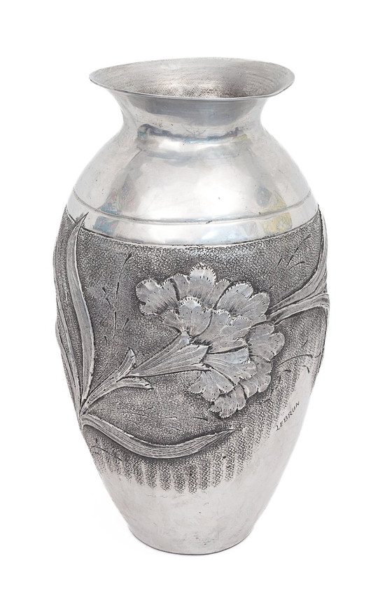 Image 1 of Art Nouveau Pewter Vase