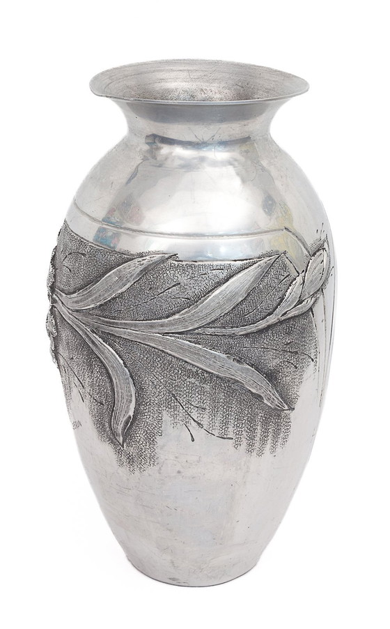 Image 1 of Art Nouveau Pewter Vase