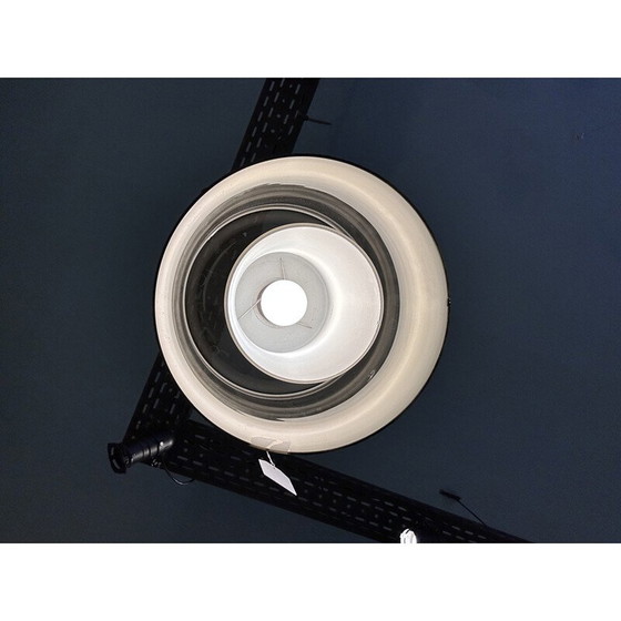 Image 1 of Lampada a sospensione vintage in vetro e opalino, 1970