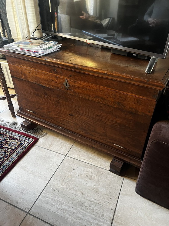 Image 1 of Oak Blanket Box