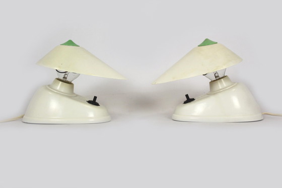 Image 1 of Bauhaus Bakelite Table Lamps From Esc, 1940S, Set Of 2