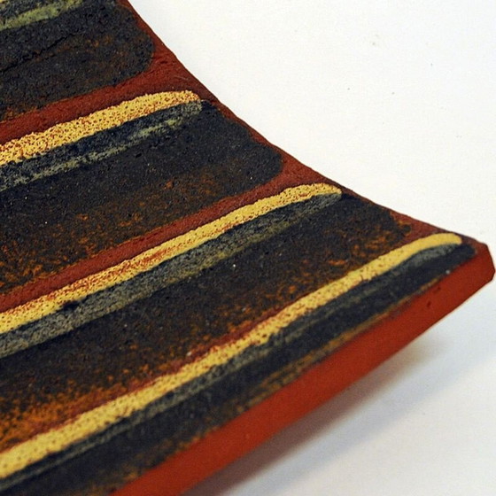 Image 1 of Piatto vintage in argilla di Thomas Hellström per Nittsjö Keramik, Svezia 1960