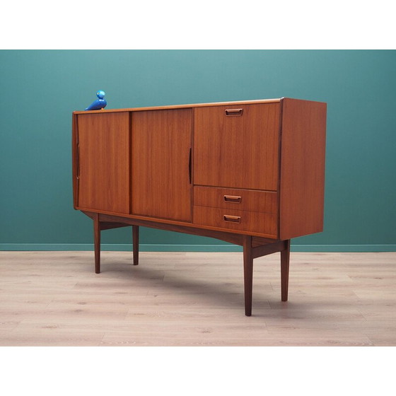 Image 1 of Vintage high sideboard in teak veneer, Denmark 1960