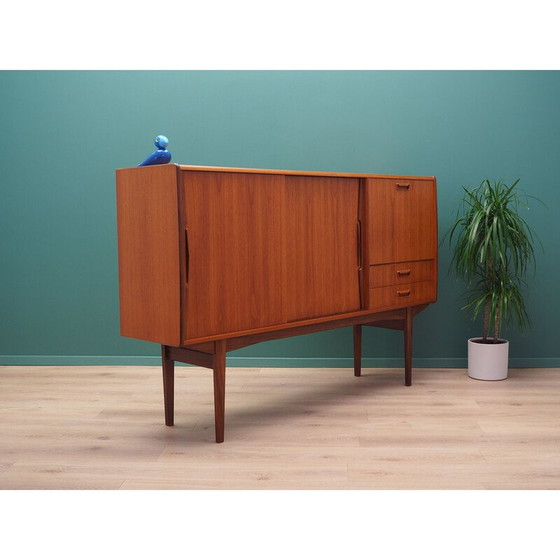 Image 1 of Vintage high sideboard in teak veneer, Denmark 1960