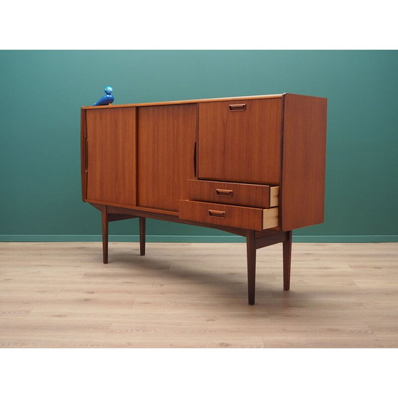 Image 1 of Vintage high sideboard in teak veneer, Denmark 1960
