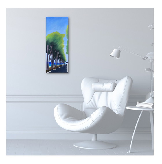 Image 1 of Oil on two canvas frames assembled as a diptych