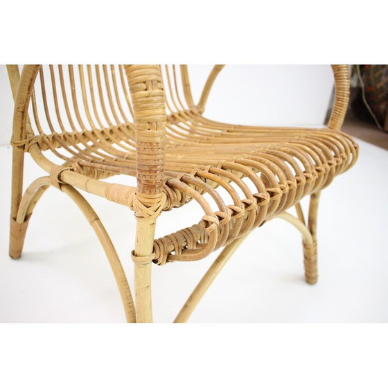 Image 1 of Coppia di poltrone vintage in rattan, Cecoslovacchia 1960