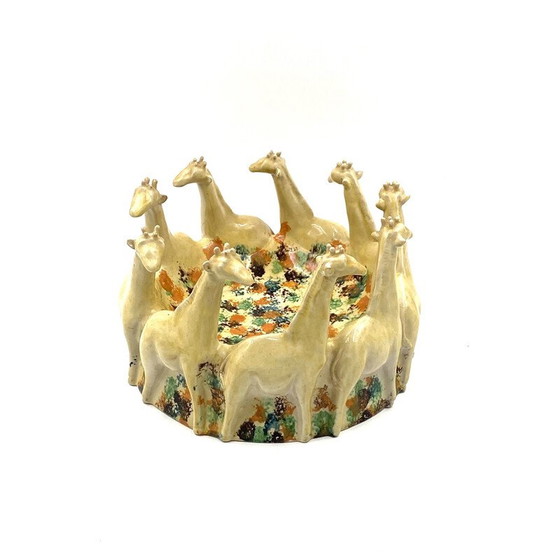 Image 1 of Vintage ceramic giraffe centerpiece, Italy 1990