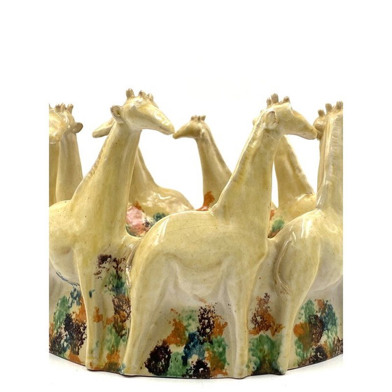 Image 1 of Vintage ceramic giraffe centerpiece, Italy 1990