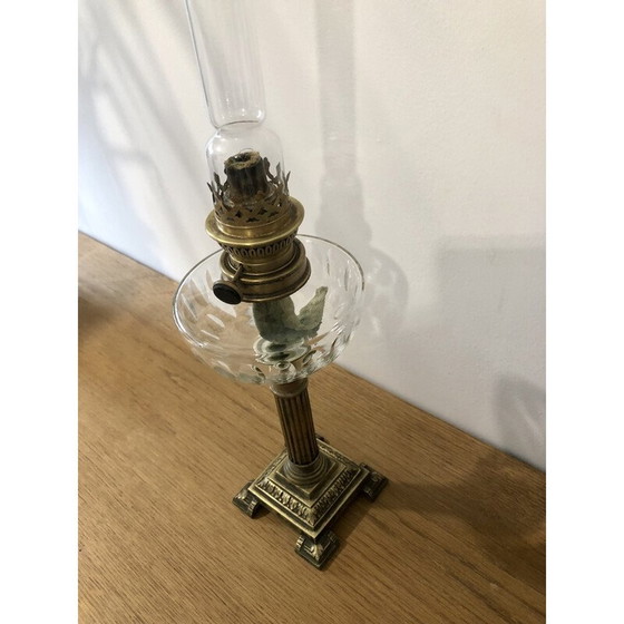 Image 1 of Vintage brass oil lamp