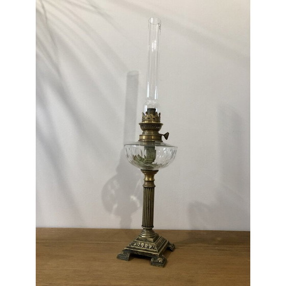 Image 1 of Vintage brass oil lamp